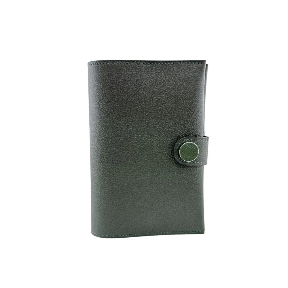 HERMES R.M.S Passport Case, Card Snap Closure, Khaki Green